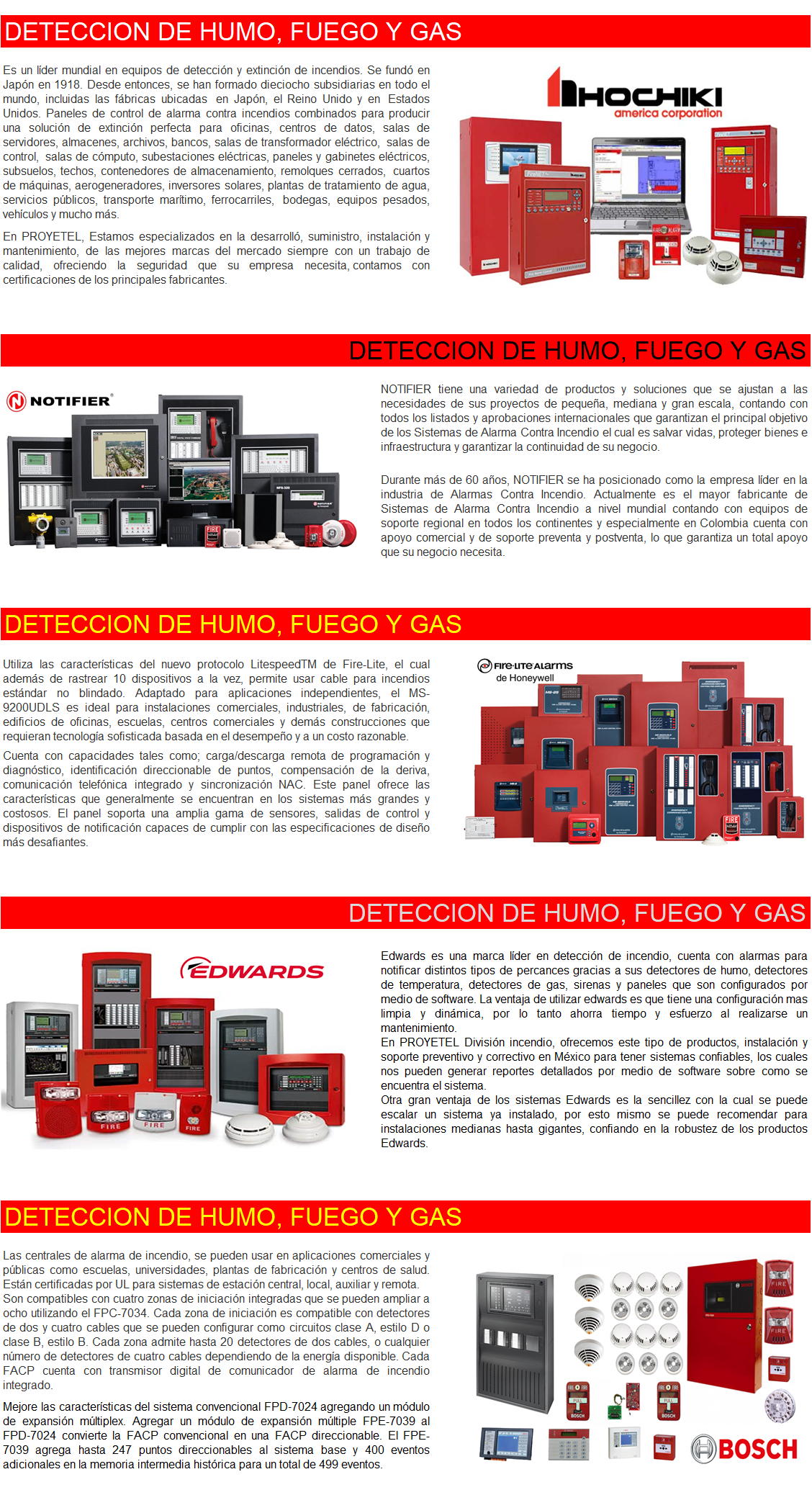 PROYETEL Marcas incendió